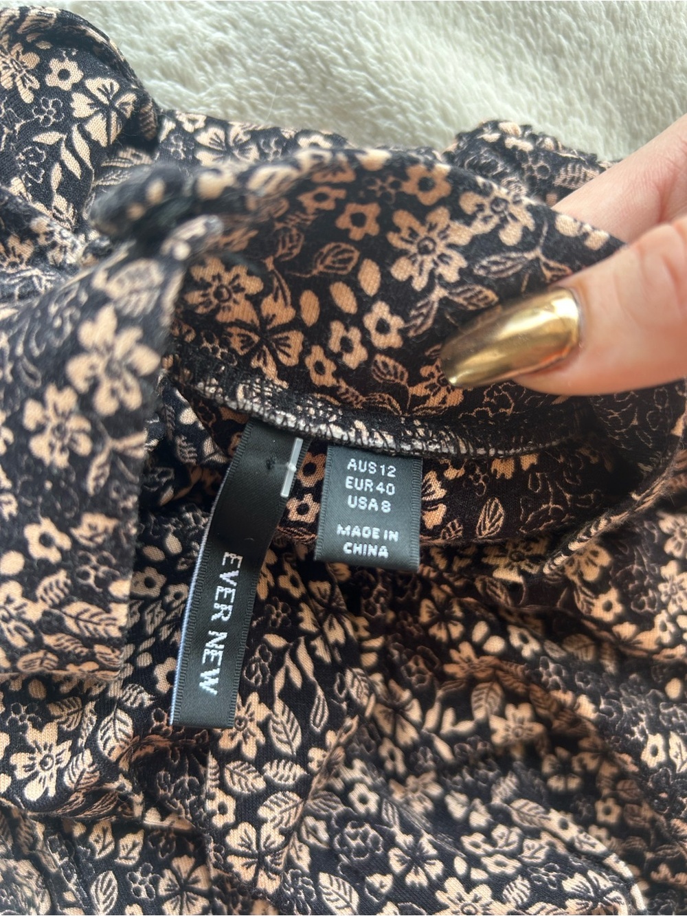 Ever New Black Floral High-Neck Long Sleeve Maxi Dress - Picture 2 of 4